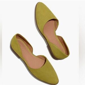 Madewell Flats Marisa d’Orsay Low Cut Shoes  Lizard Embossed Suede Size 6.5